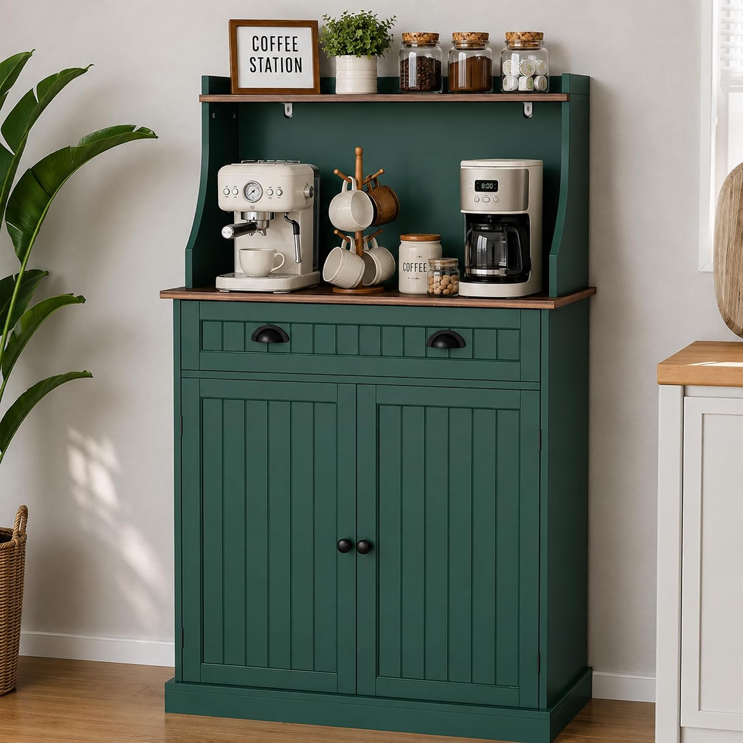 Kitchen Appliances Green - Çiftlik Evi Tarzında Yeşil Mikrodalga Saklama